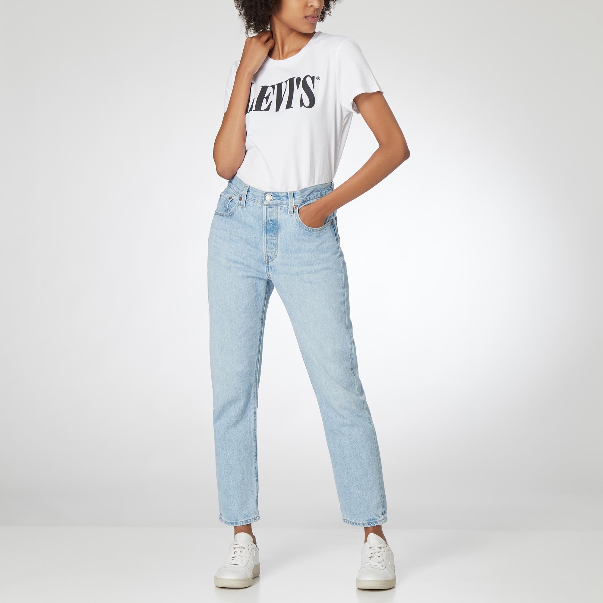 Levi's 501 High-Rise Straight Leg Cropped Jeans